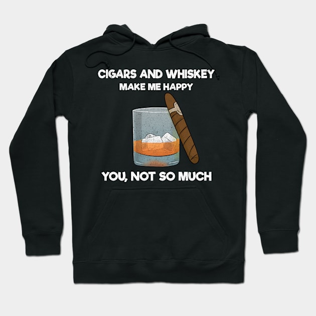 Cigars and Whiskey Hoodie by Crazy Shirts